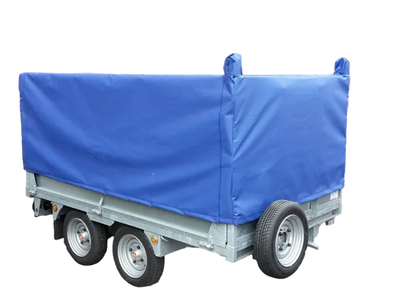 Small blue trailer cover