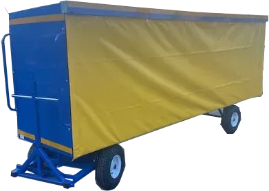 Trailer with yellow cover