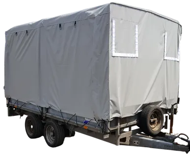 Gray trailer cover